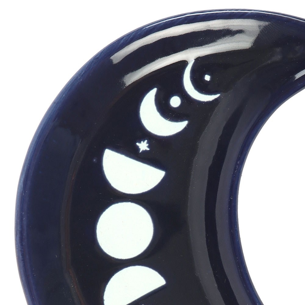 Something Different - Blue Moon Phase Crescent Moon Trinket dish - Blue